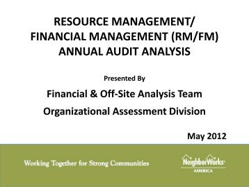 financial management (rm/fm) - NeighborWorks America