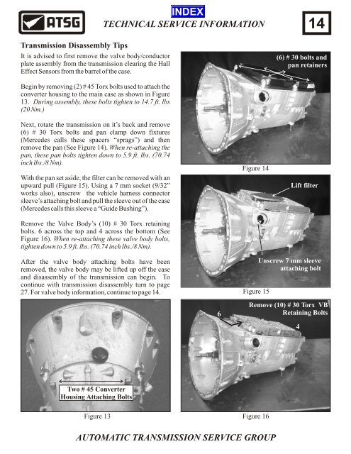 722.6 TECHNICAL SERVICE INFORMATION