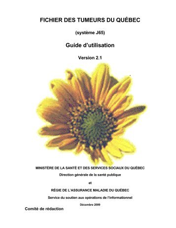 FICHIER DES TUMEURS DU QUÉBEC Guide d'utilisation - Source
