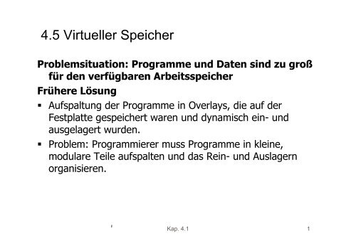 4.5 Virtueller Speicher