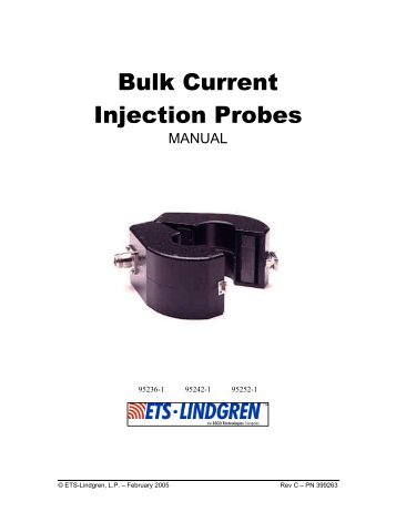 Bulk Current Injection Probes - CERN - PH-ESE group