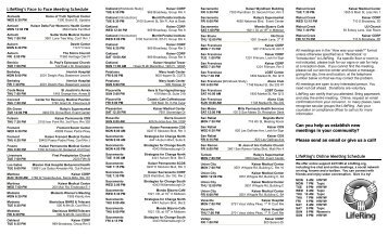 California Meeting Schedule - LifeRing