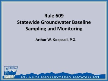 Electronic Laboratory Data Submission - Colorado Oil and Gas ...