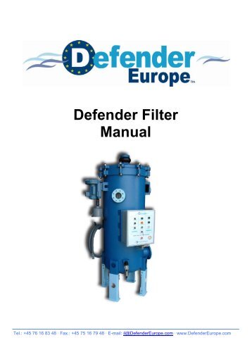 Defender Filter Manual - Defender Europe A/S