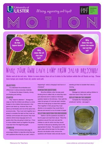 MAKE YOUR OWN LAVA LAMP FROM SALAD DRESSING!