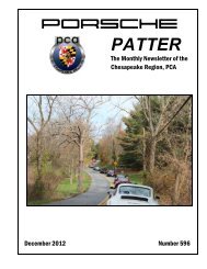 PATTER - Porsche Club Chesapeake Region PCA