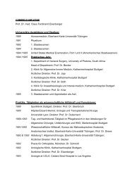 CURRICULUM VITAE Prof. Dr. med. Claus Ferdinand Eisenberger ...