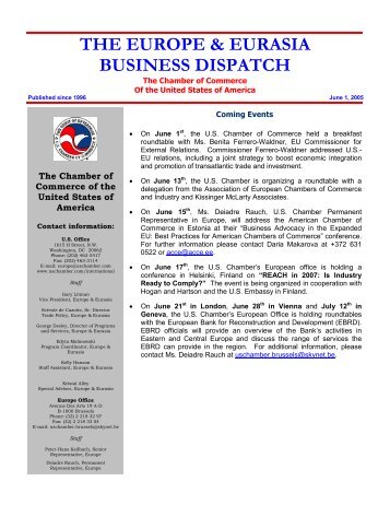 the europe & eurasia business dispatch - American Chamber of ...