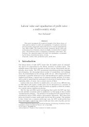 Labour value and equalisation of profit rates: a multi ... - Reality