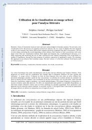 Utilisation de la visualisation en nuage arboré pour l'analyse littéraire