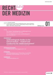 RECHT DER MEDIZIN