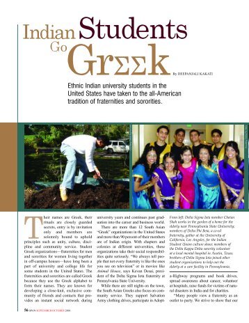 Indian Students Go Greek - US Department of State