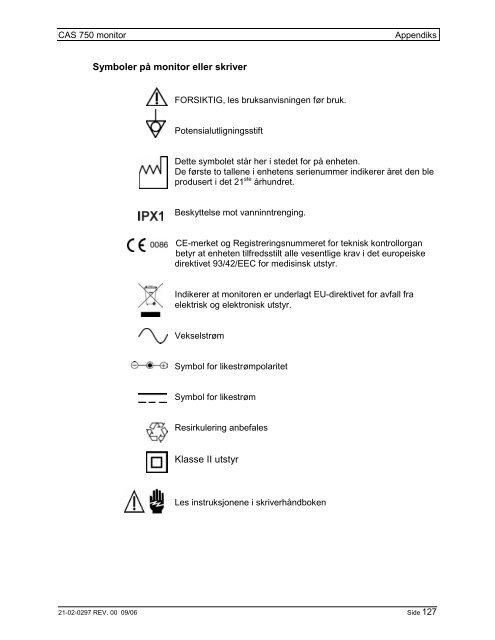 Norsk bruksanvisning - Infiniti Medical