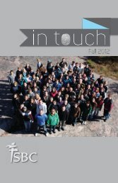 Fall 2012 Fall 2012 - Steinbach Bible College