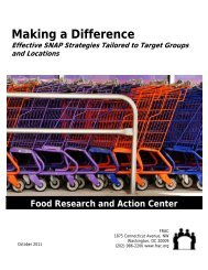 Making a Difference - Food Research and Action Center