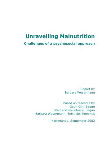 Unraveling malnutrition - Office for Psychosocial Issues › OPSI ...