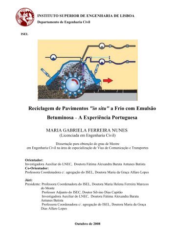 Reciclagem de Pavimentos "in situ" a Frio com Emulsão Betuminosa