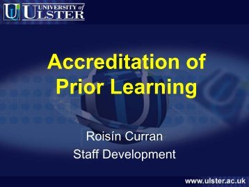 Accreditation of Prior Learning