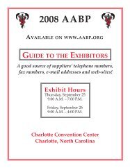 2008 Guide to Exhibitors - AABP Vendors Site