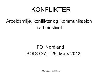 KONFLIKTER - FO