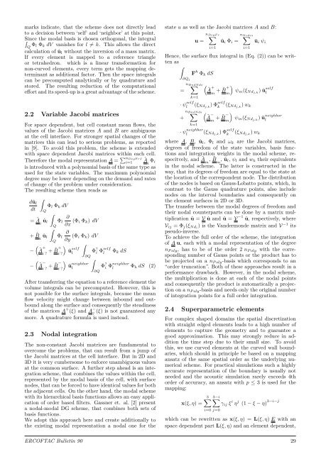 ERCOFTAC Bulletin - Centre Acoustique