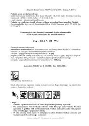 Etykieta Caliban 178 WG - Cheminova