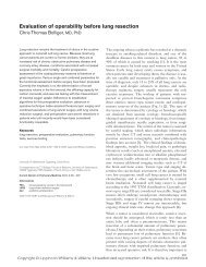 Evaluation of operability before lung resection