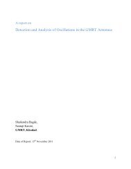 Detection and Analysis of Oscillations in the GMRT Antennas