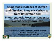 Using Stable Isotopes of Oxygen and Dissolved Inorganic Carbon to ...