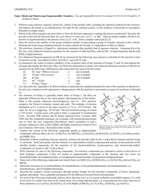 Metals and Main-Group Organometallic Chemistry. You