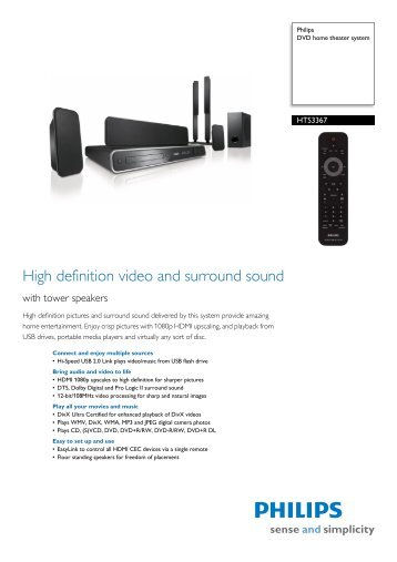 High definition video and surround sound - Philips