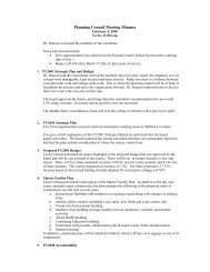 Planning Council Meeting Minutes