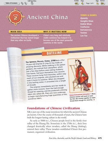 Ancient China TERMS & NAMES - Nexuslearning.net