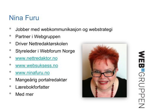 Lynkurs for intranettredaktører - Nina Furu