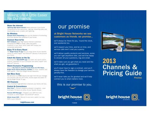 2013 Channels &amp; Pricing Guide - Bright House Networks