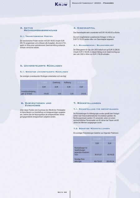 Geschäftsbericht 2003 - Know-Center