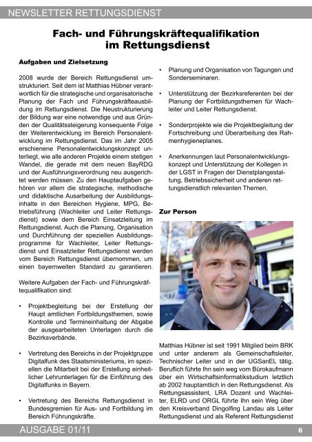 Newsletter Rettungsdienst