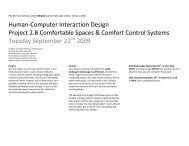 I300 FALL 2009 Project 2.B: Comfortable Spaces ... - Eli Blevis