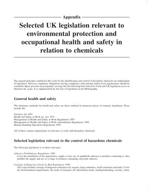 Hazardous Chemicals Handbook (pdf) - CCC