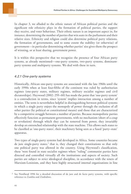 Political Parties in Africa: Challenges for Sustained Multiparty