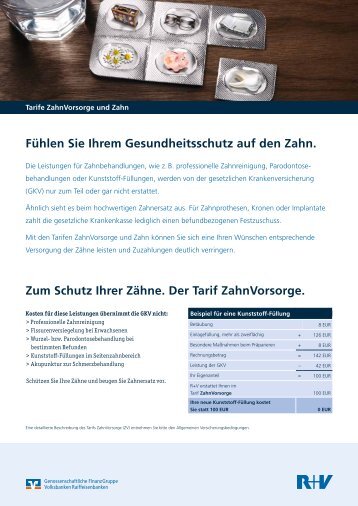 Infoblatt Zahn - R+V Versicherung