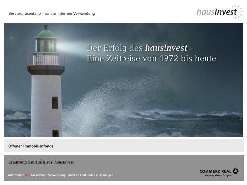 Der Erfolg des hausInvest - Eine Zeitreise von 1972 bis heute