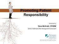 Promoting Patient Responsibility - Thurston County Chamber