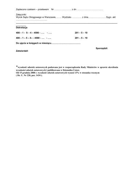 ZARZADZENIE NR A 2 /09 DYREKTOR - Sąd Okręgowy w Warszawie