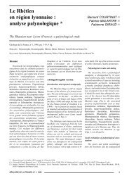 analyse palynologique - Géologie de la France - brgm