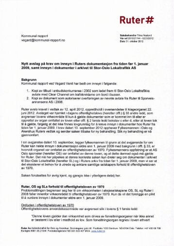 pågående sak med Kommunal Rapport - Ivar Johansen