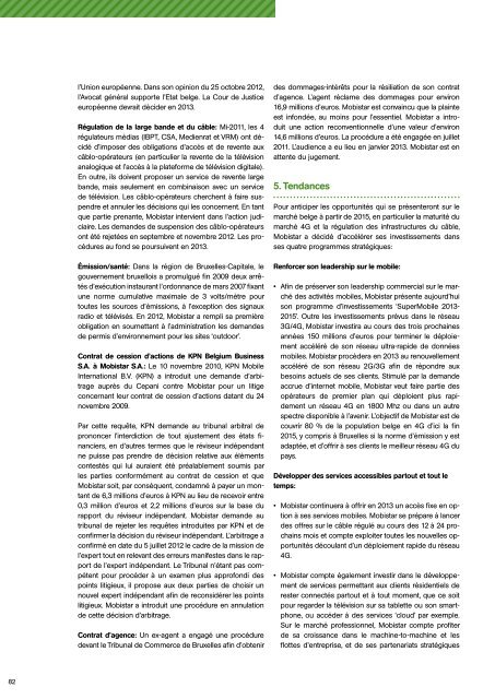 Partie 2: Rapport d'activité - Mobistar