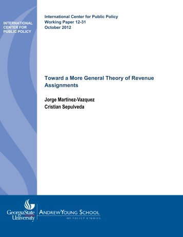 Toward a More General Theory of Revenue Assignments Jorge ...