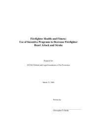 Firefighter Health and Fitness: Use of Incentive Programs to ...