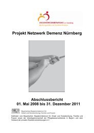 Projekt Netzwerk Demenz Nürnberg ... - Angehörigenberatung e.V.